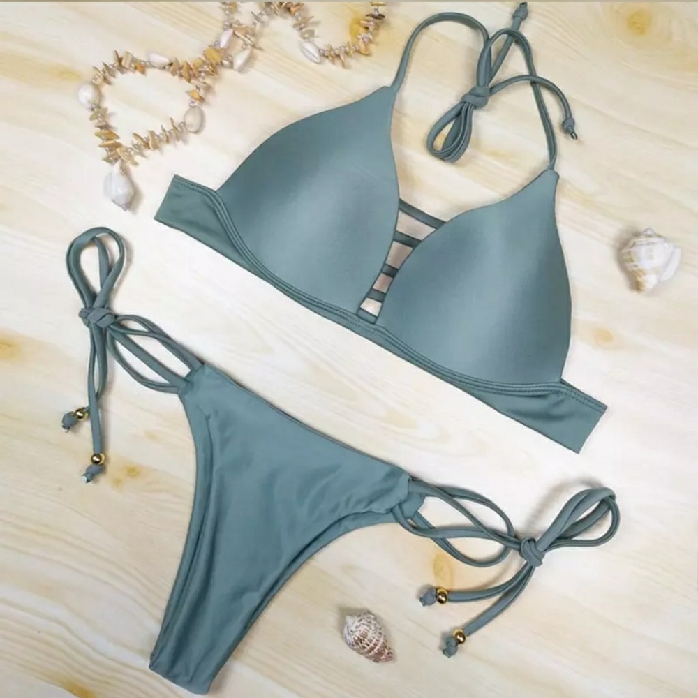 💮Green Bikini Top - Picture 5 of 7